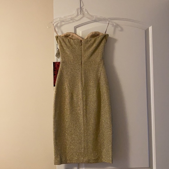WOW Couture strapless gold party dress - Picture 2 of 9